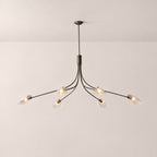 Shesara Clear Glass Linear Chandelier