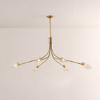 Shesara Clear Glass Linear Chandelier