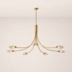 Shesara Smoke Glass Round Chandelier