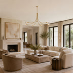Shesara Smoke Glass Round Chandelier
