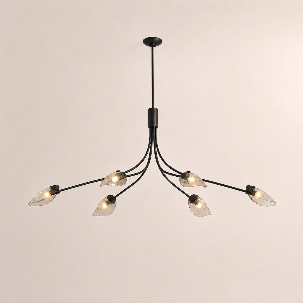 Shesara Smoke Glass Linear Chandelier