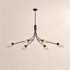 Shesara Smoke Glass Linear Chandelier