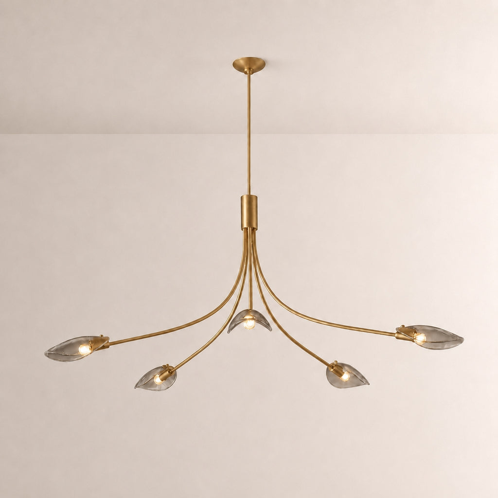 Shesara Smoke Glass Round Chandelier