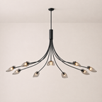 Shesara Smoke Glass Round Chandelier