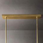 Kelly Glass Double Linear Chandelier 60''