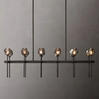 Kelly Glass Double Linear Chandelier 60''