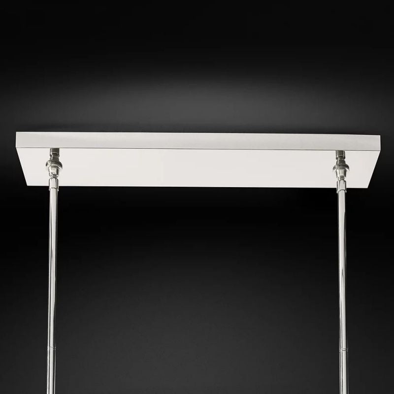 Kelly Glass Double Linear Chandelier 60''
