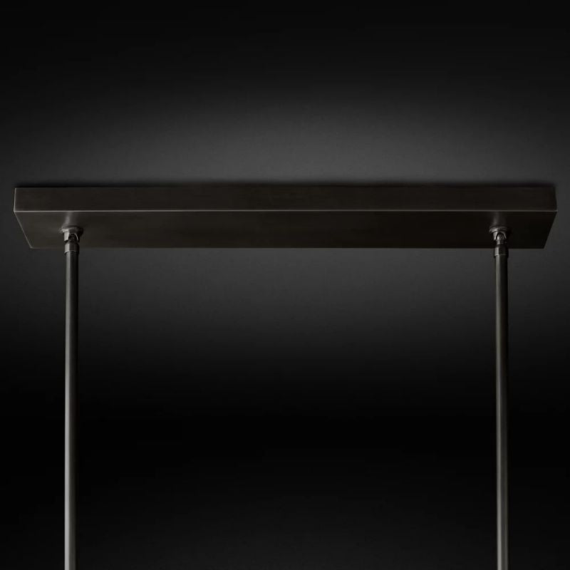 Kelly Glass Double Linear Chandelier 60''