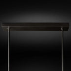 Kelly Glass Double Linear Chandelier 60''