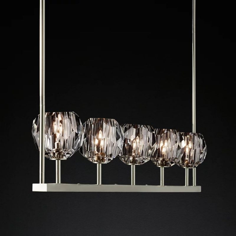 Kelly Glass Linear Chandelier 48''