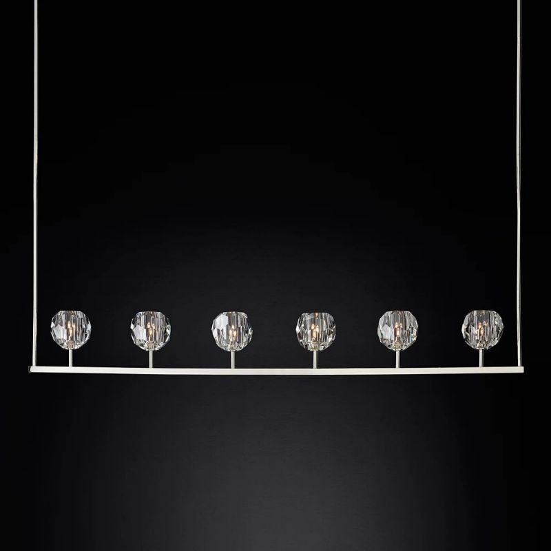 Kelly Glass Linear Chandelier 60''