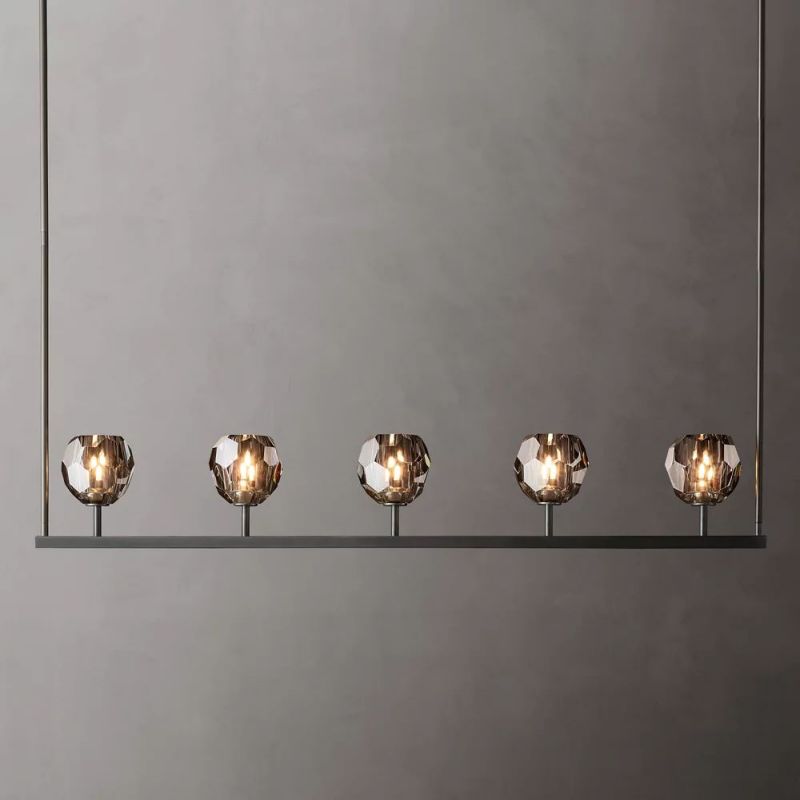 Kelly Glass Linear Chandelier 48''