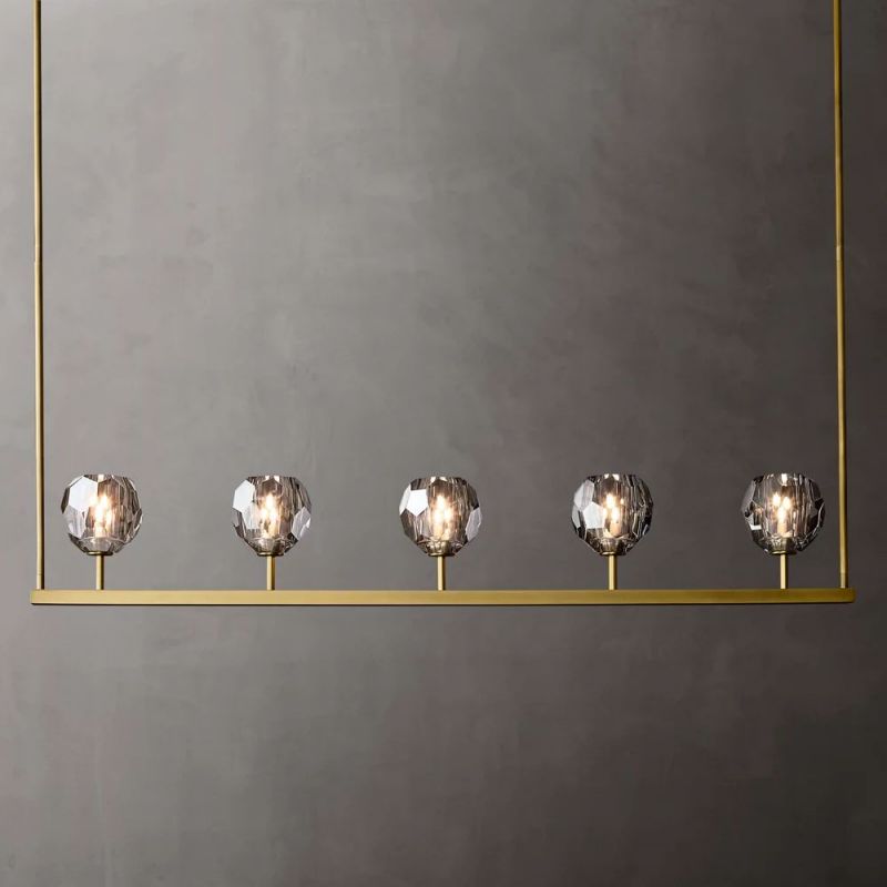 Kelly Glass Linear Chandelier 48''