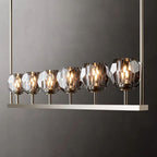 Kelly Glass Linear Chandelier 60''