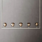 Kelly Glass Linear Chandelier 48''