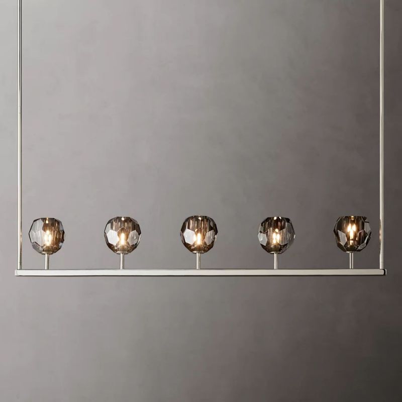 Kelly Glass Linear Chandelier 48''