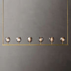 Kelly Glass Linear Chandelier 60''