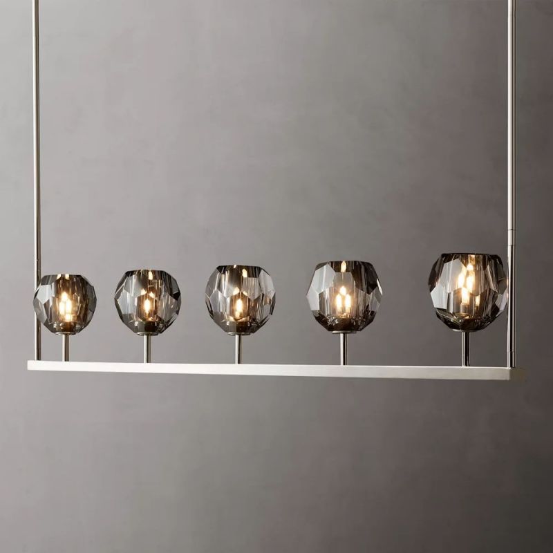 Kelly Glass Linear Chandelier 48''