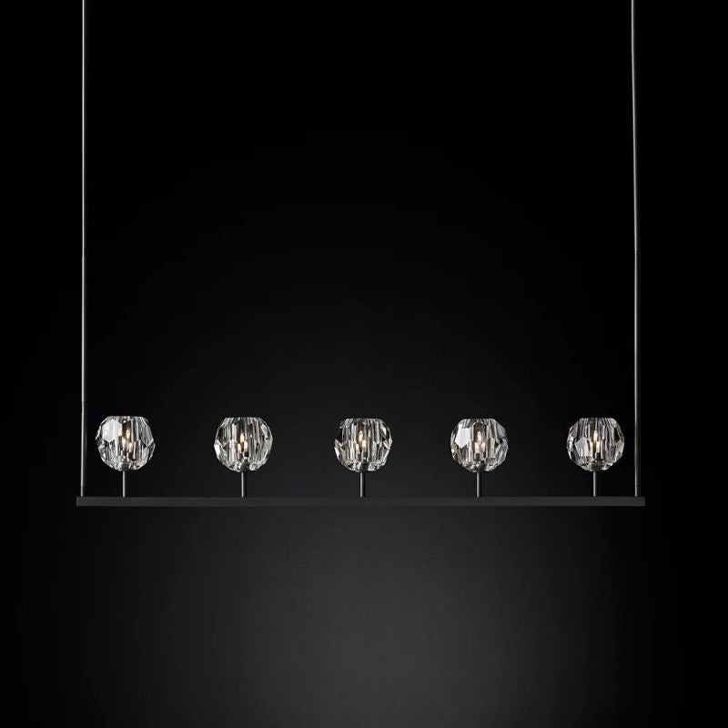 Kelly Glass Linear Chandelier 48''