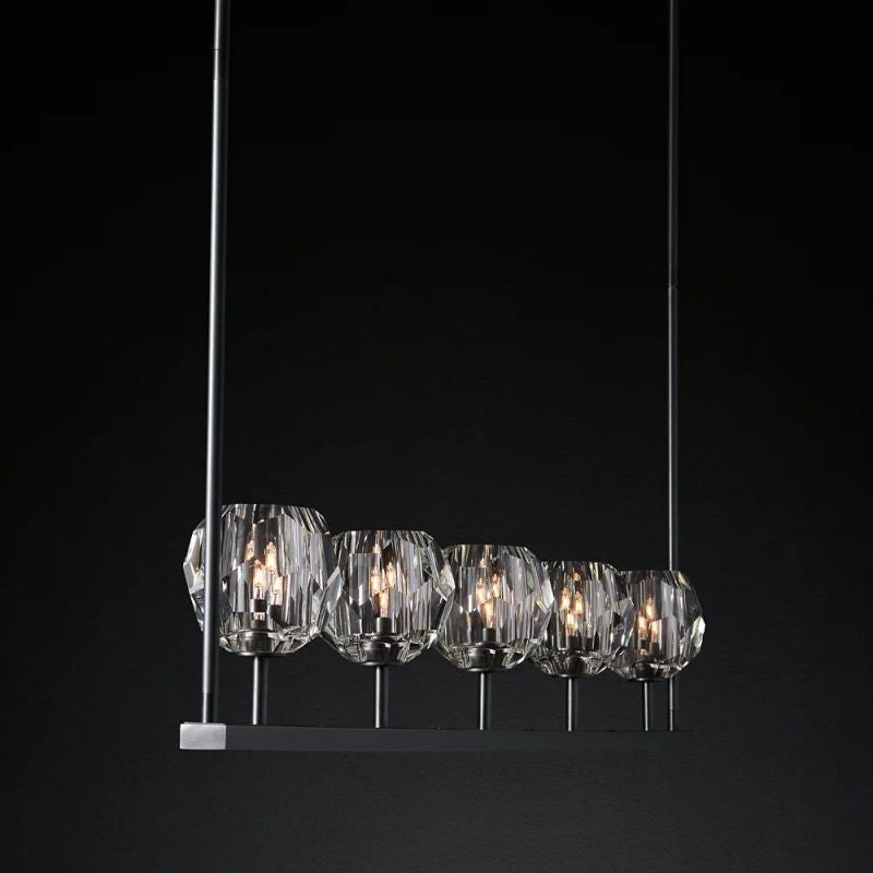 Kelly Glass Linear Chandelier 48''