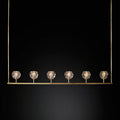 Kelly Glass Linear Chandelier 60''