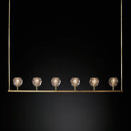 Kelly Glass Linear Chandelier 60''