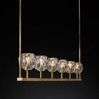 Kelly Glass Linear Chandelier 60''