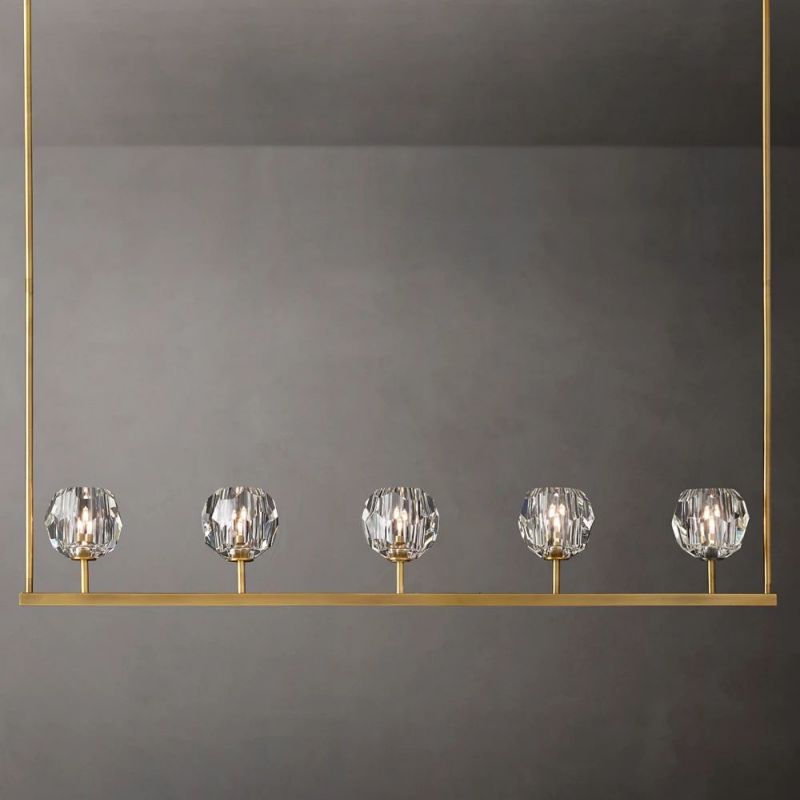 Kelly Glass Linear Chandelier 48''