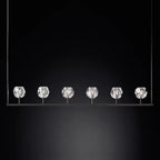 Kelly Glass Linear Chandelier 60''