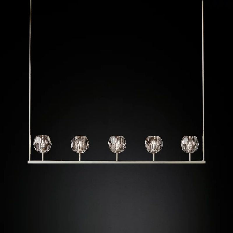 Kelly Glass Linear Chandelier 48''