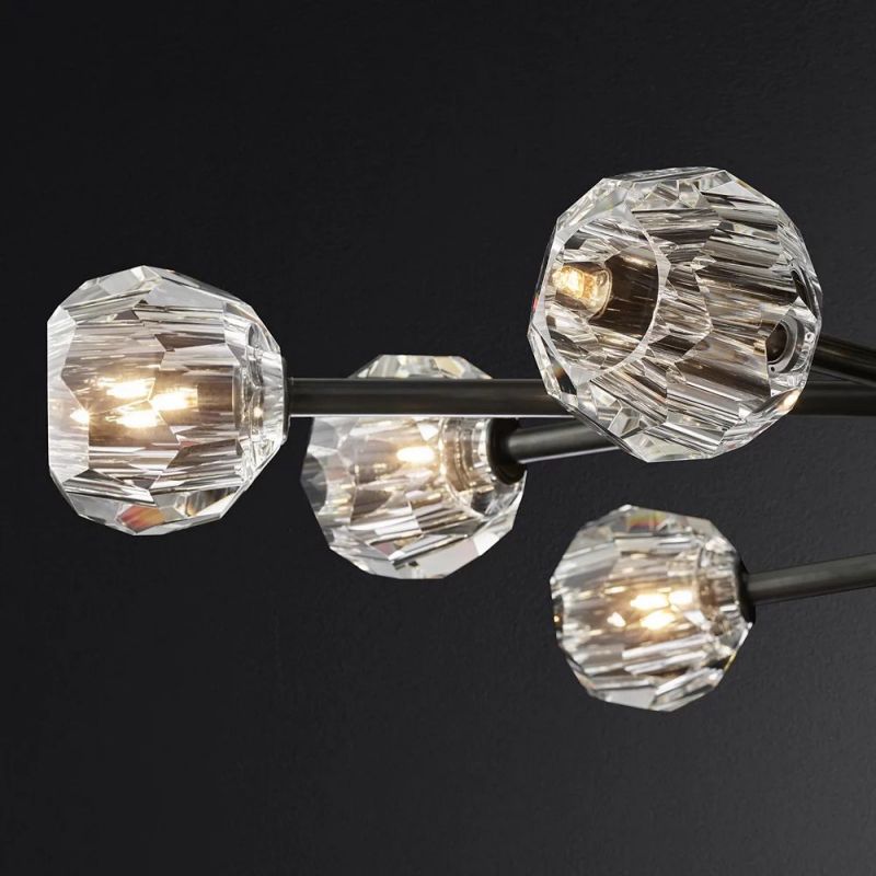 Kelly Glass Oval Chandelier 72''