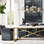 Kelly Glass Oval Chandelier 72''