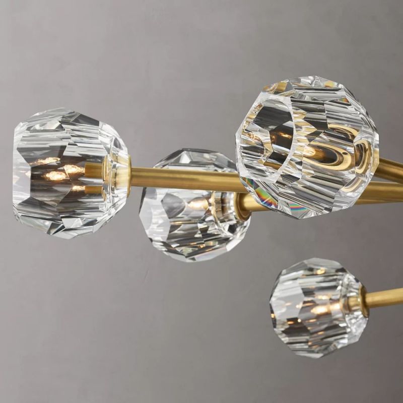 Kelly Glass Oval Chandelier 72''