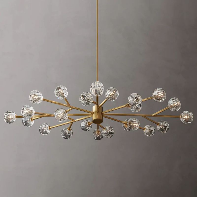 Kelly Glass Oval Chandelier 72''