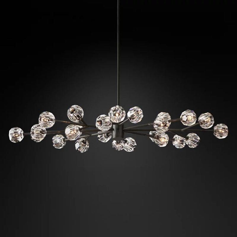 Kelly Glass Oval Chandelier 72''