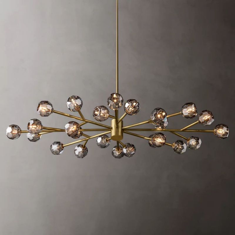 Kelly Glass Oval Chandelier 72''