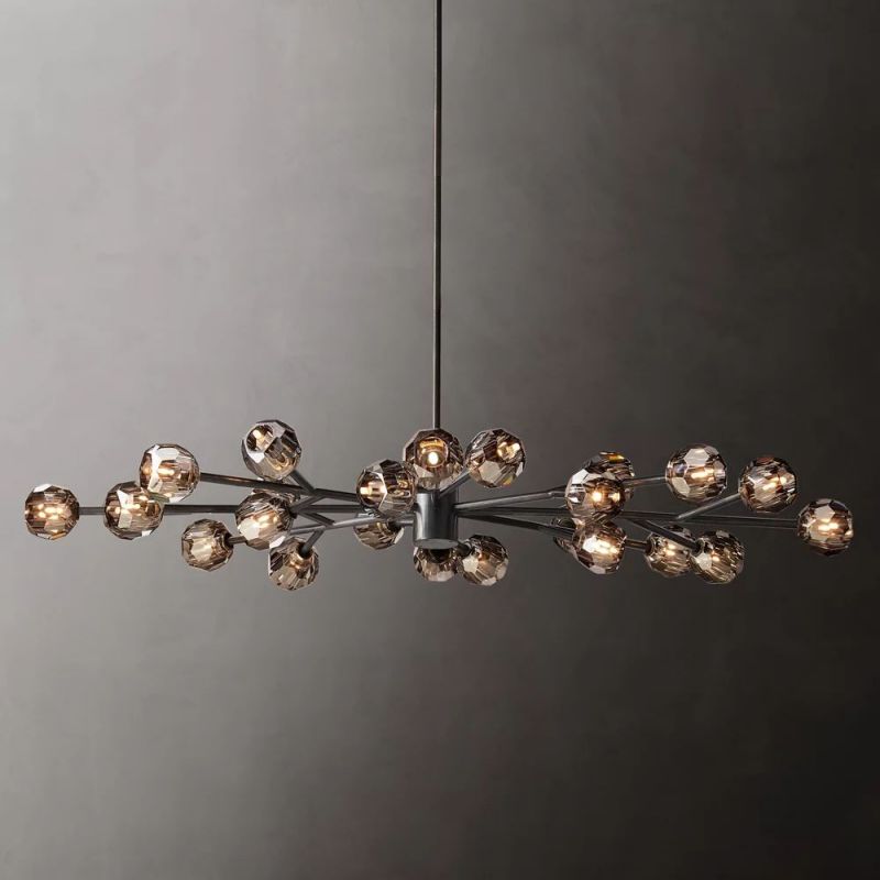 Kelly Glass Oval Chandelier 72''