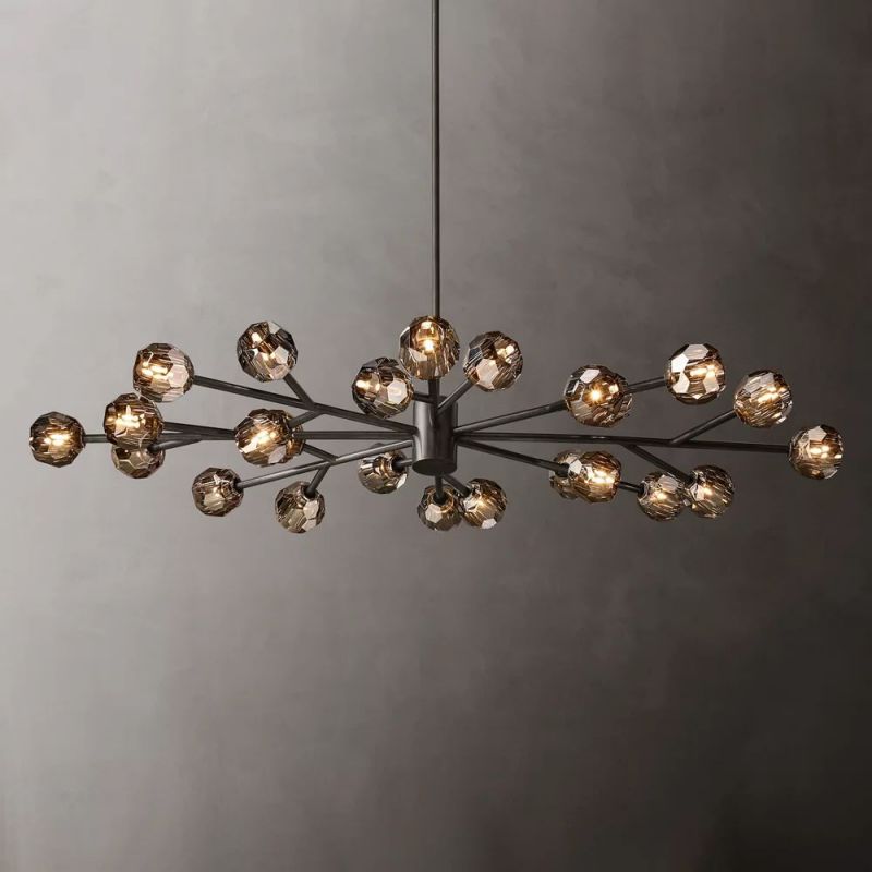 Kelly Glass Oval Chandelier 72''