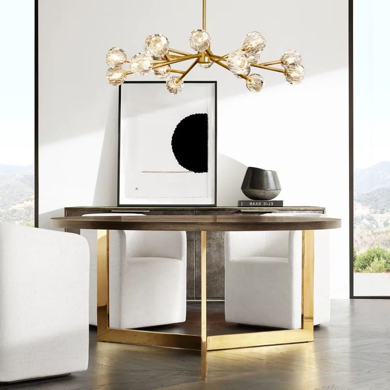 Kelly Glass Round Chandelier 72''