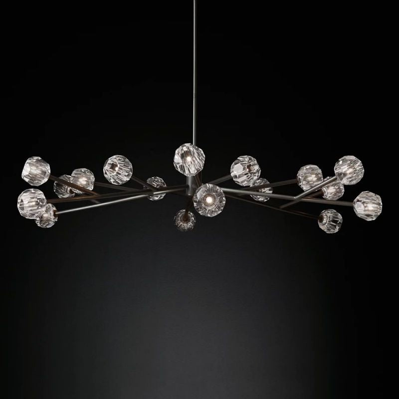 Kelly Glass Round Chandelier 72''