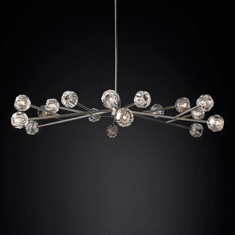 Kelly Glass Round Chandelier 72''