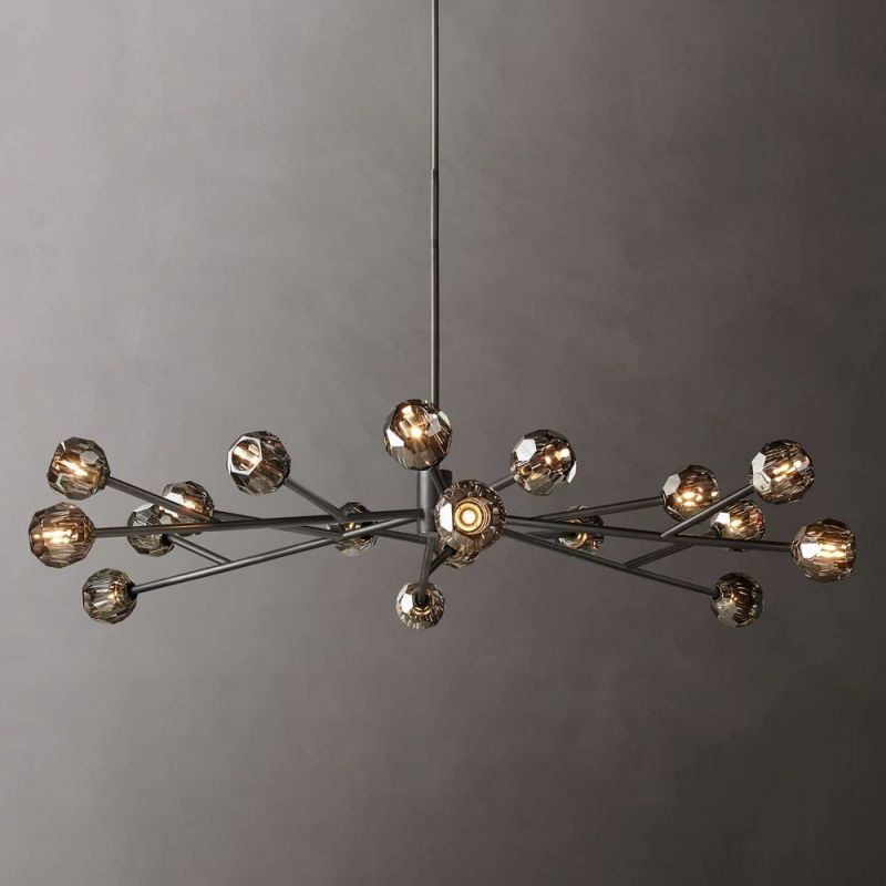 Kelly Glass Round Chandelier 72''