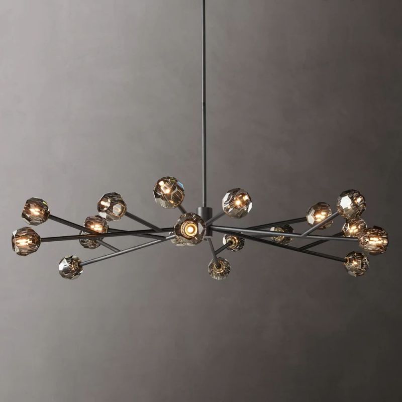 Kelly Glass Round Chandelier 72''
