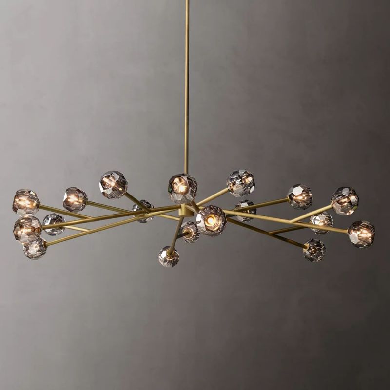 Kelly Glass Round Chandelier 72''