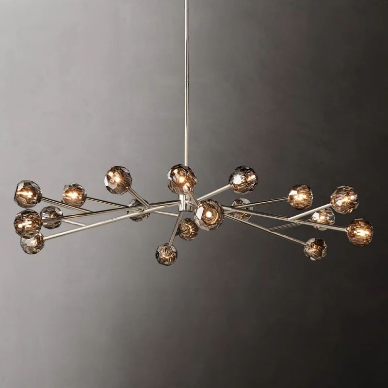 Kelly Glass Round Chandelier 72''