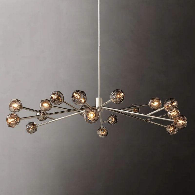 Kelly Glass Round Chandelier 72''