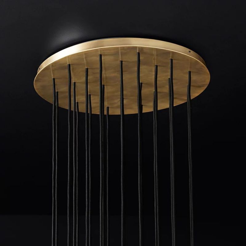 Kelly Glass Round Cluster Chandelier 24"