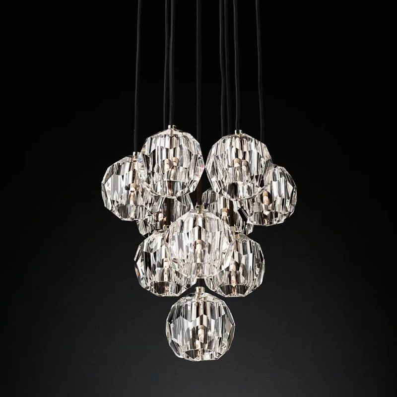 Kelly Glass Round Cluster Chandelier 14''