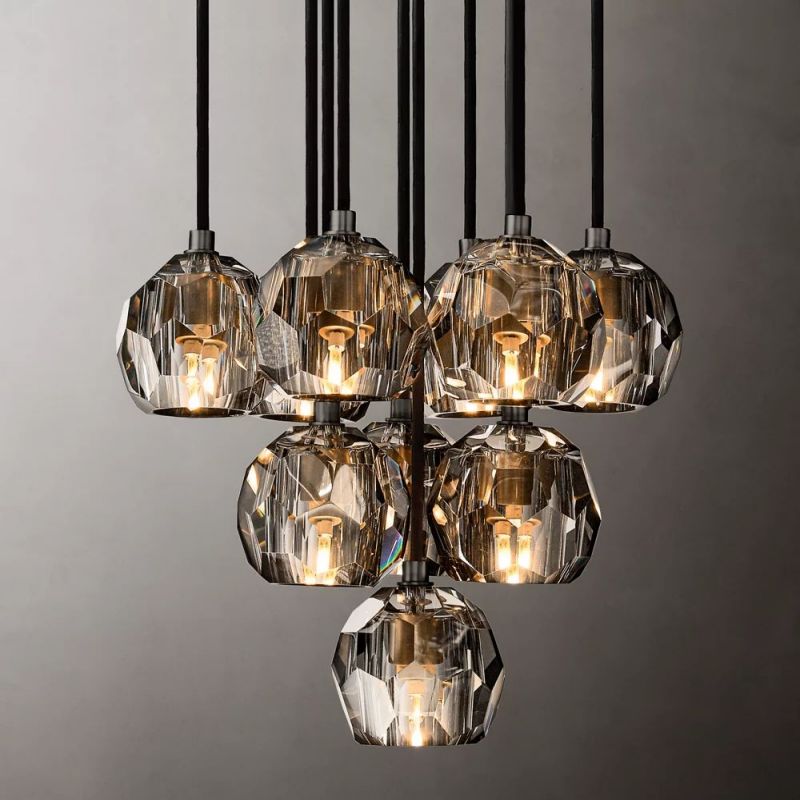 Kelly Glass Round Cluster Chandelier 14''