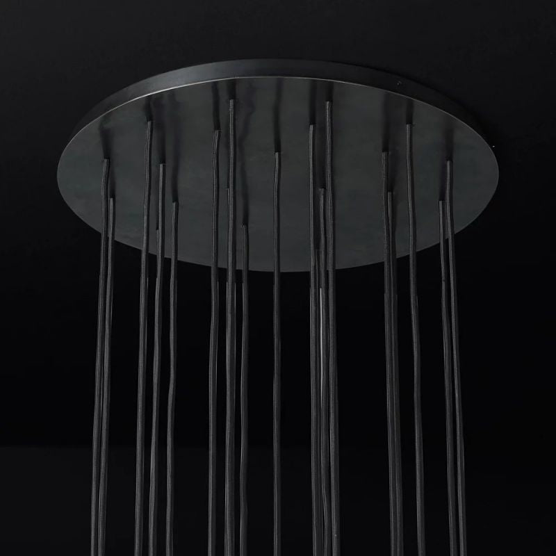 Kelly Glass Round Cluster Chandelier 24"